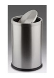 Papelera cilindrica acero inox